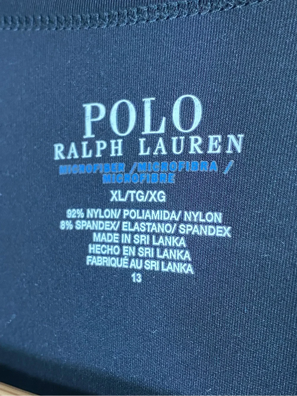 Polo by Ralph Lauren Black V-Neck Short Sleeve Tee XL